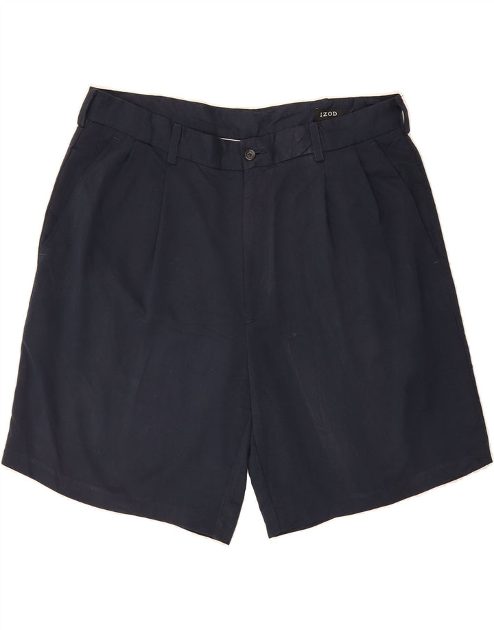 IZOD Mens Pegged Chino Shorts W36 Large Navy Blue Polyester Vintage Izod and Second-Hand Izod from Messina Hembry 