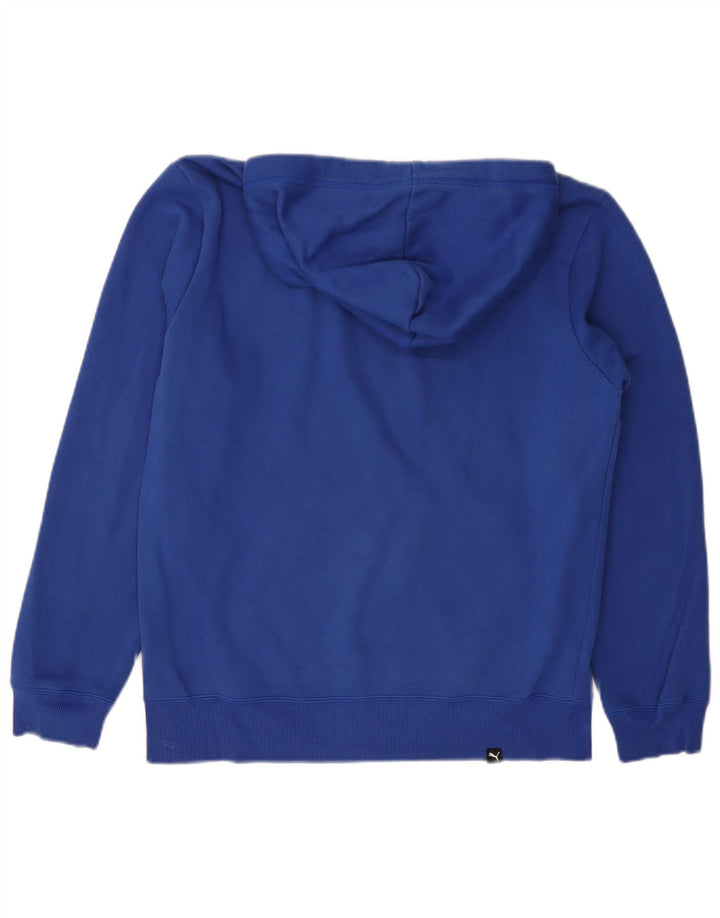 PUMA Pull à capuche graphique pour homme en coton bleu petit