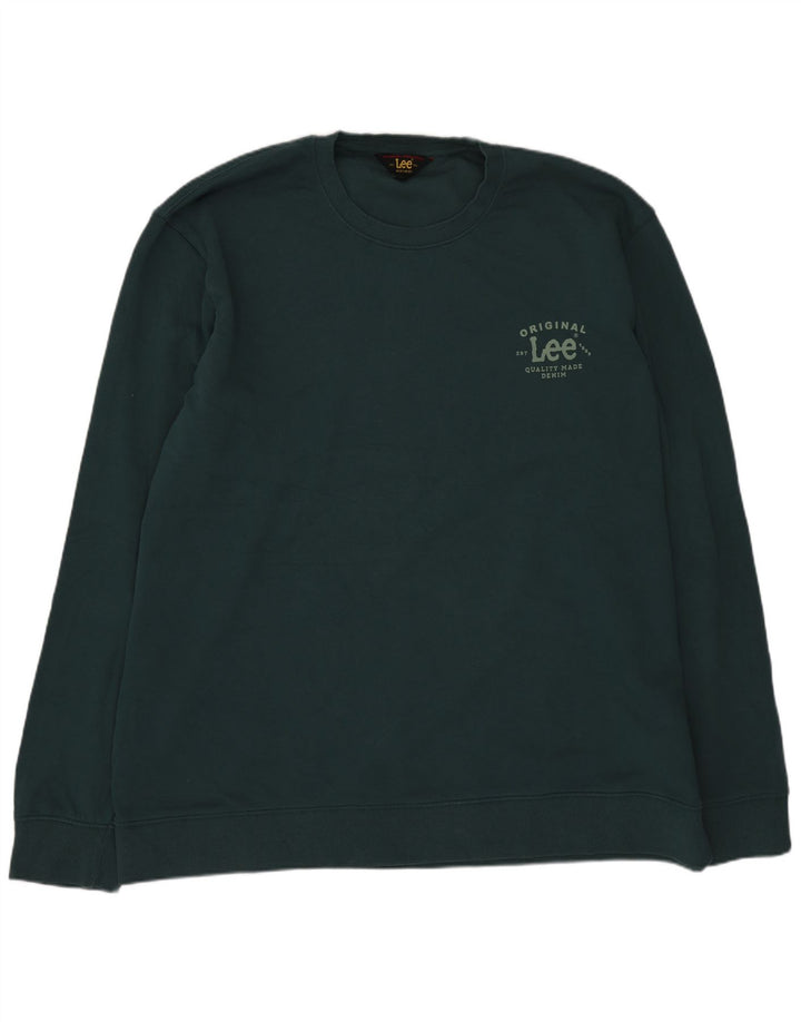Lee Sweat-shirt coupe classique pour homme en coton vert 2XL