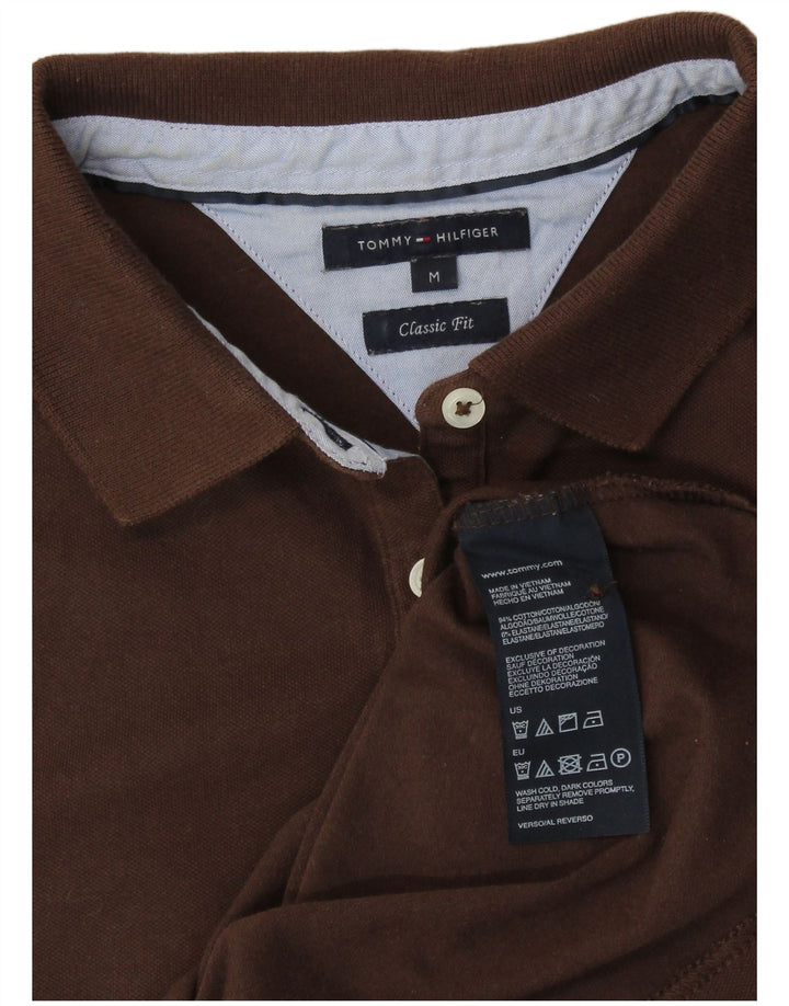 TOMMY HILFIGER Polo coupe classique pour femme UK 12 coton marron moyen