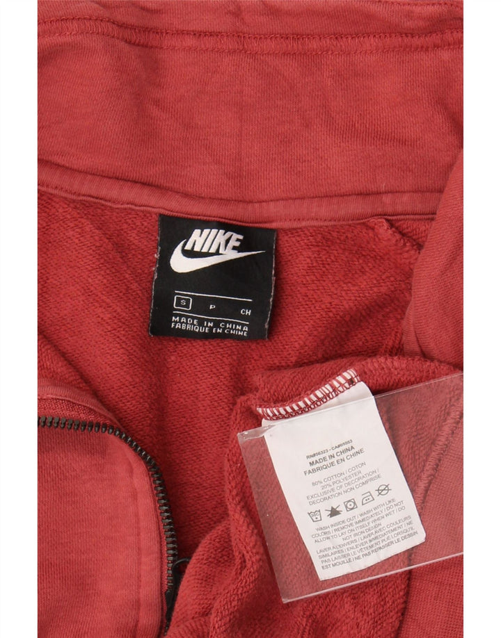 Nike Sweat-shirt surdimensionné à col zippé pour femme UK 10 Petit Bordeaux