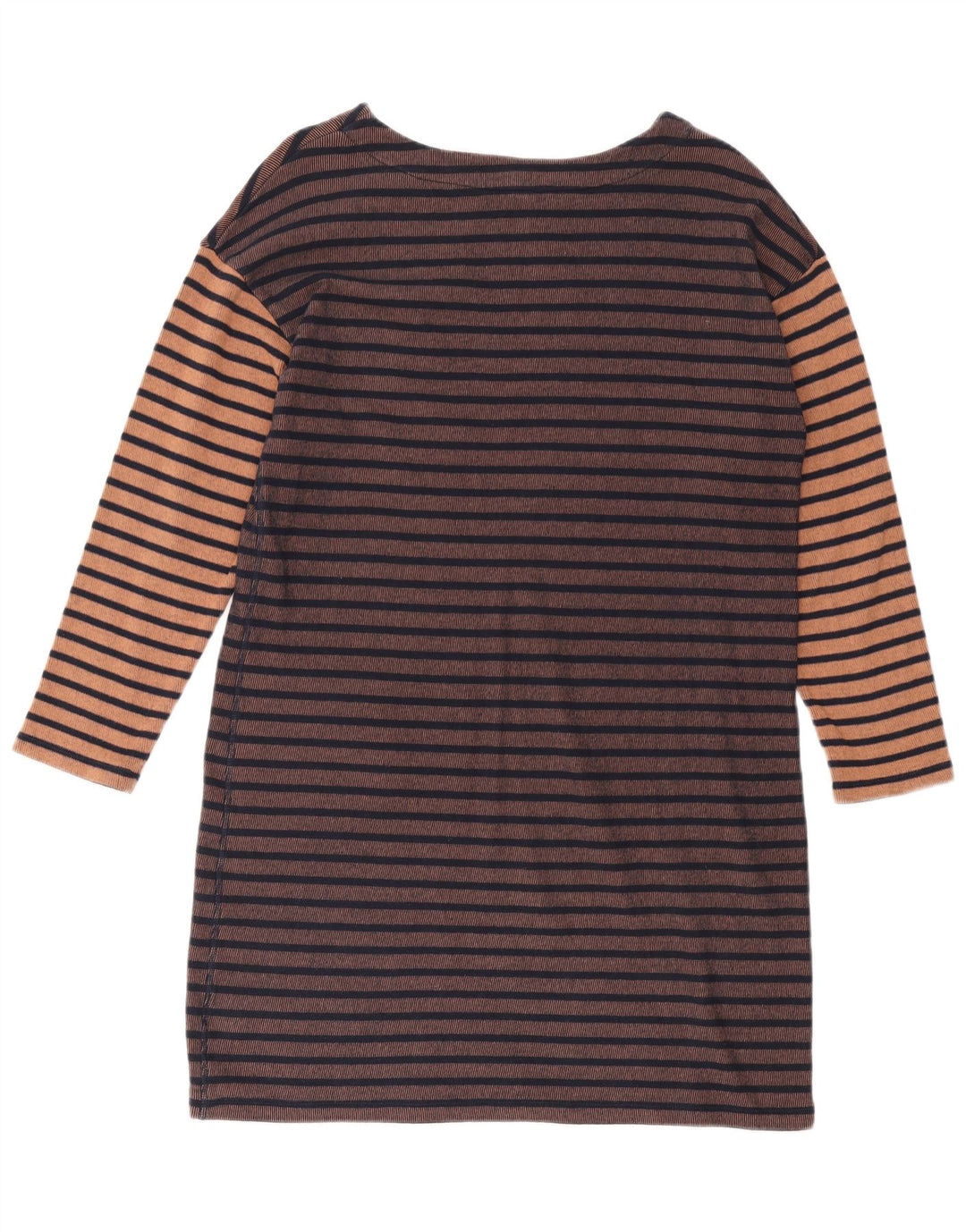 WHITE STUFF Robe fourreau à manches longues pour femme UK 14 Large Marron Rayé