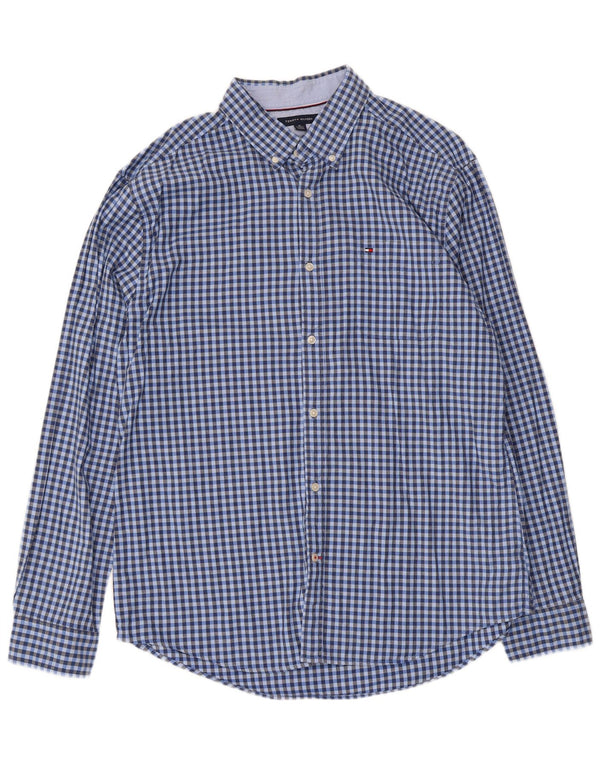 Tommy Hilfiger Chemise Homme XL Bleu Vichy Coton