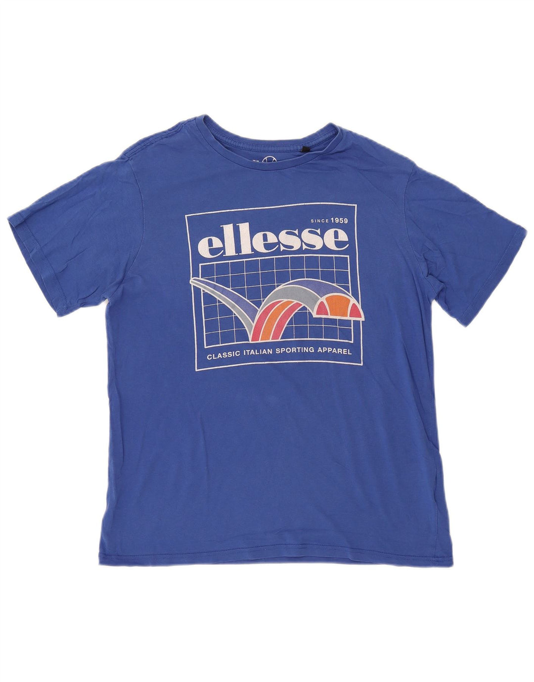 ELLESSE T-Shirt Graphique Homme Petit Bleu Coton