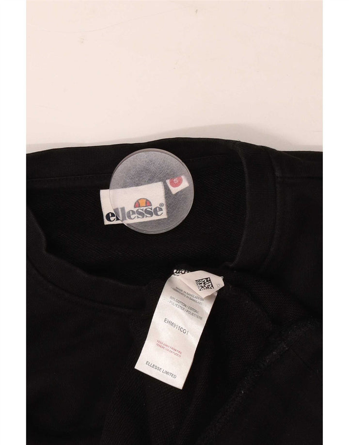 Ellesse Sweat-shirt graphique pour homme en coton noir Small