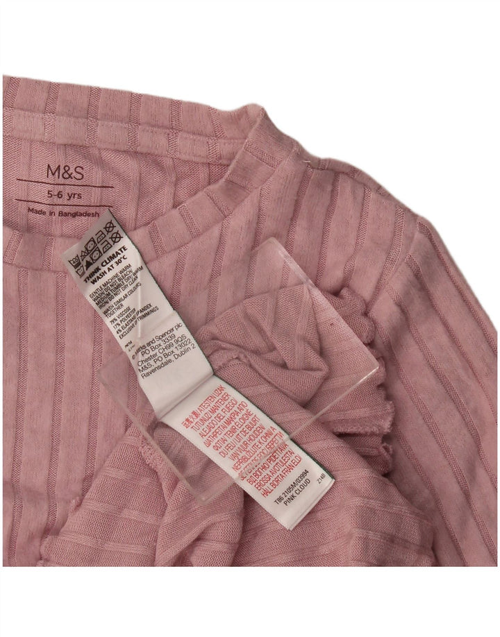 Marks & Spencer Ensemble 2 Pièces Fille 5-6 Ans Rose Viscose