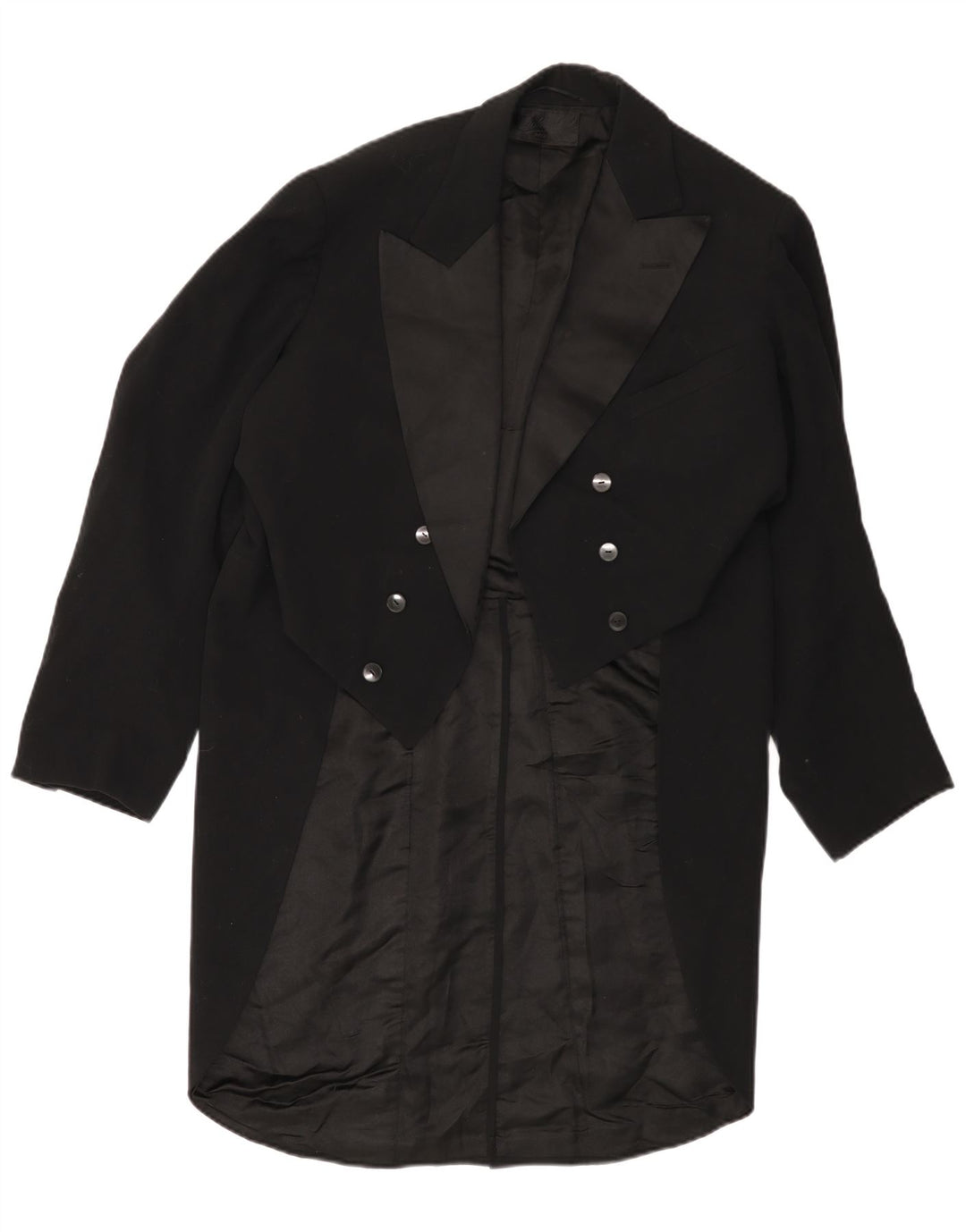 VINTAGE Homme Tailcoat Blazer Veste UK 38 Moyen Noir