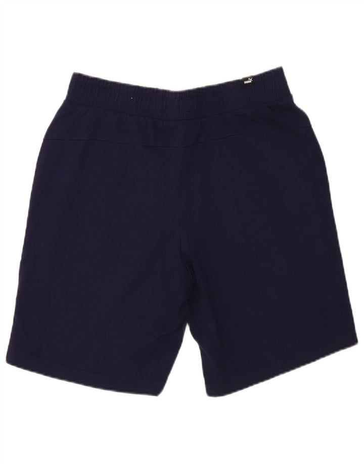 Puma Short de sport pour homme en coton bleu marine Taille S