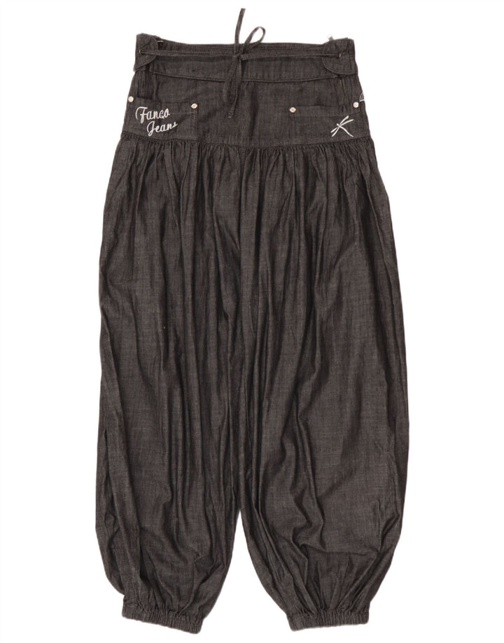 Pantalon Harem Femme Vintage W28 L26 Coton Gris