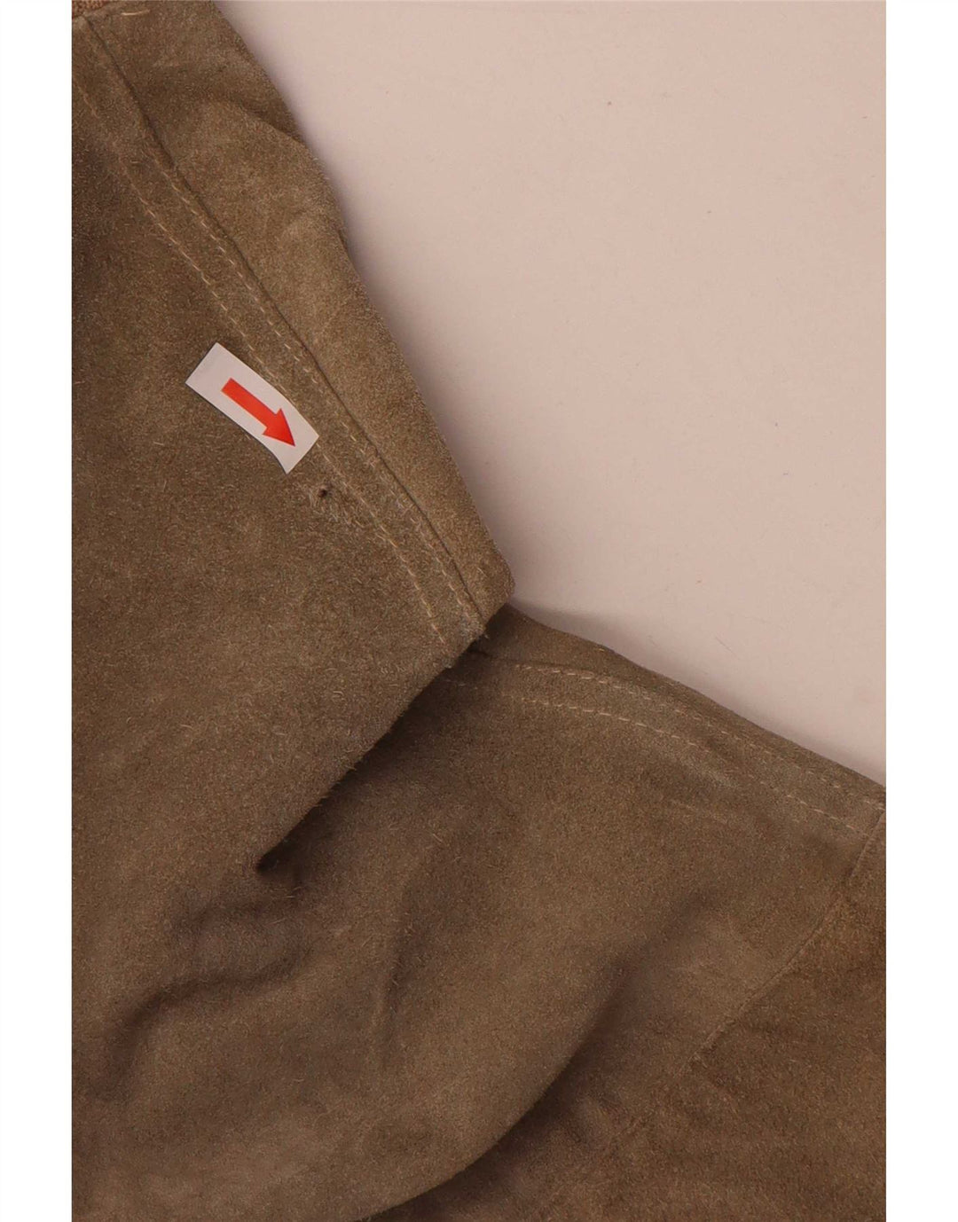 vintage Mens Suede Bomber Jacket UK 38 Cuir Vert Moyen