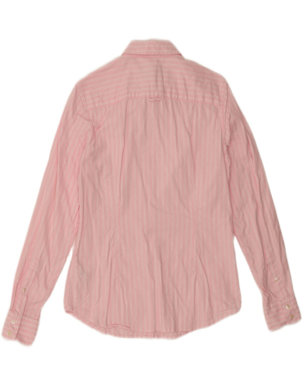 Gant Chemise Femme UK 14 Large Rose Rayé Coton