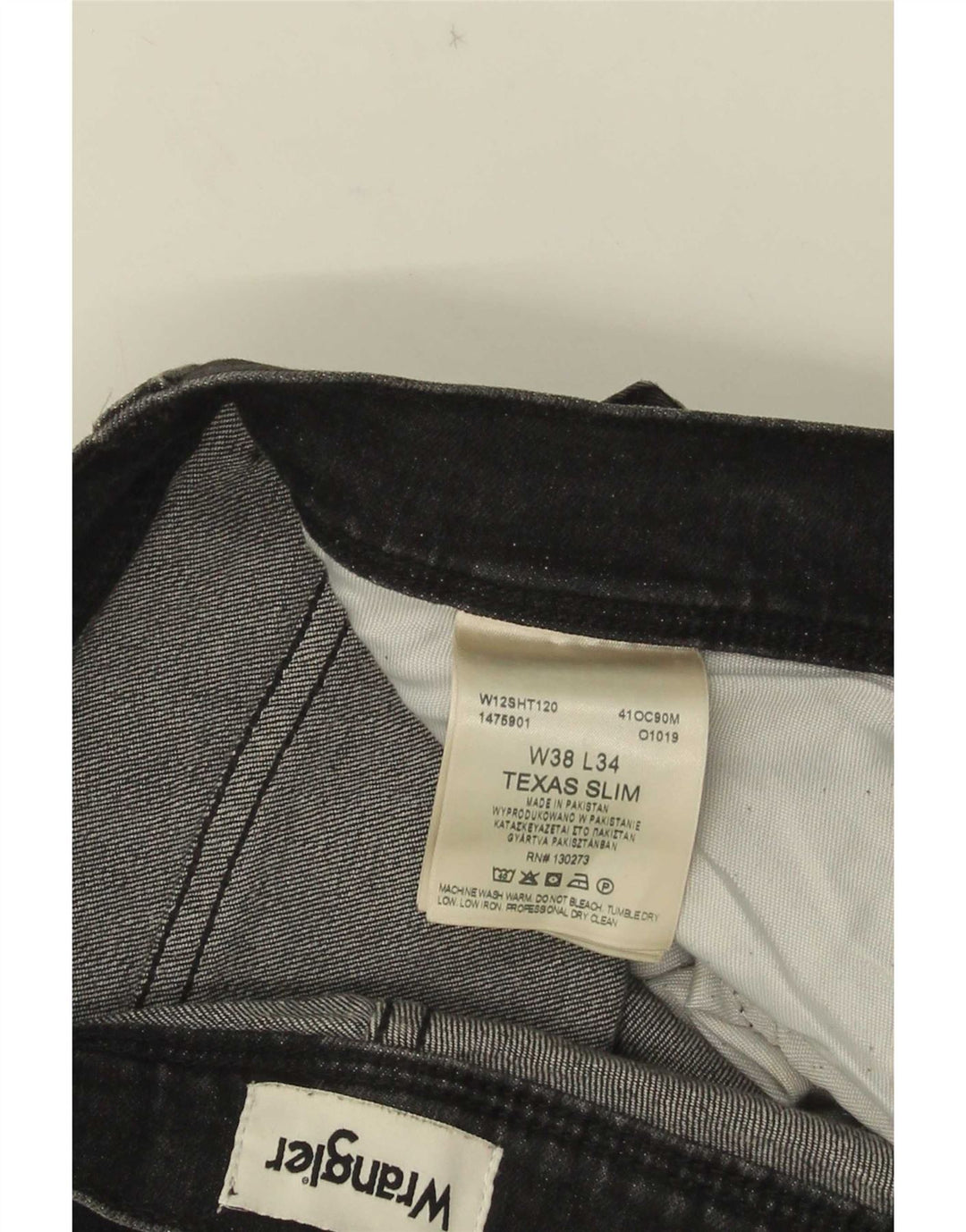 Wrangler Jean Slim Texas Homme W38 L34 Gris Coton