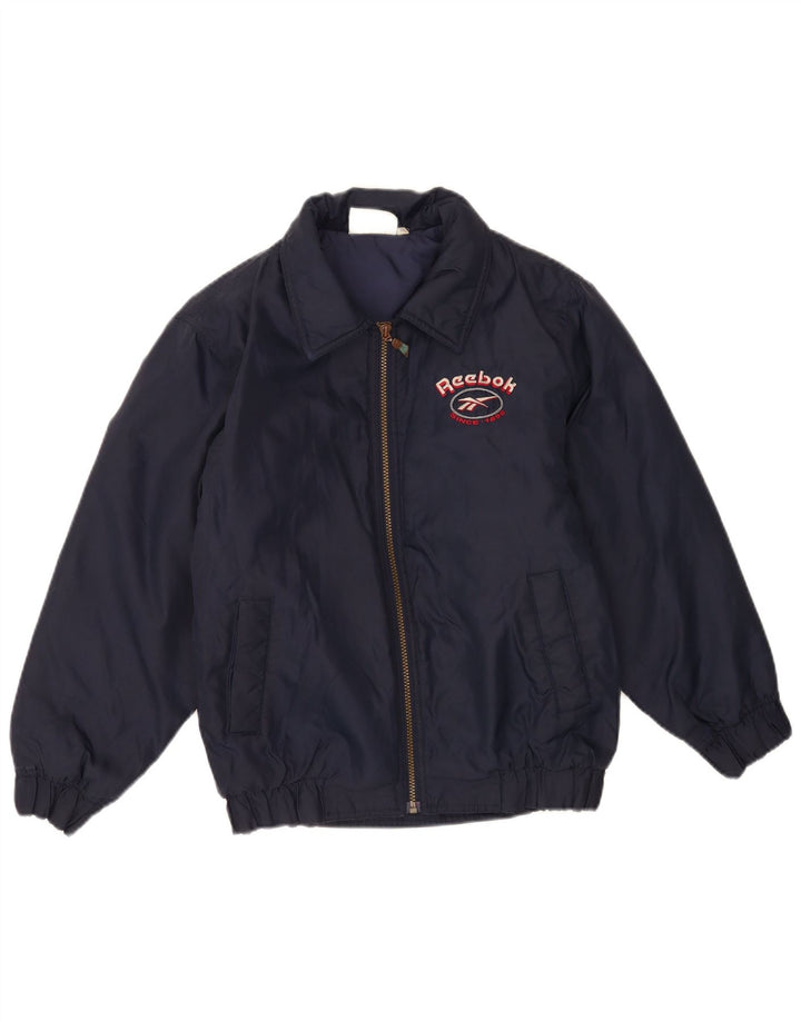 Reebok Veste Bomber Graphique Garçon 13-14 ans Bleu Marine Nylon