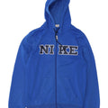 Nike Pull à capuche zippé graphique pour homme Petit Bleu Polyester