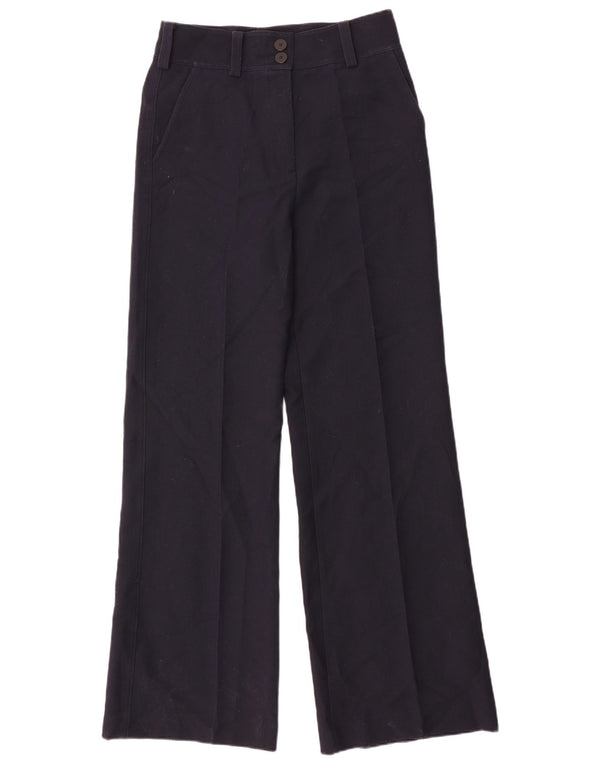 Massimo Dutti Pantalon chino taille haute pour femme EU 40 Medium W30 L33 Navy Bl