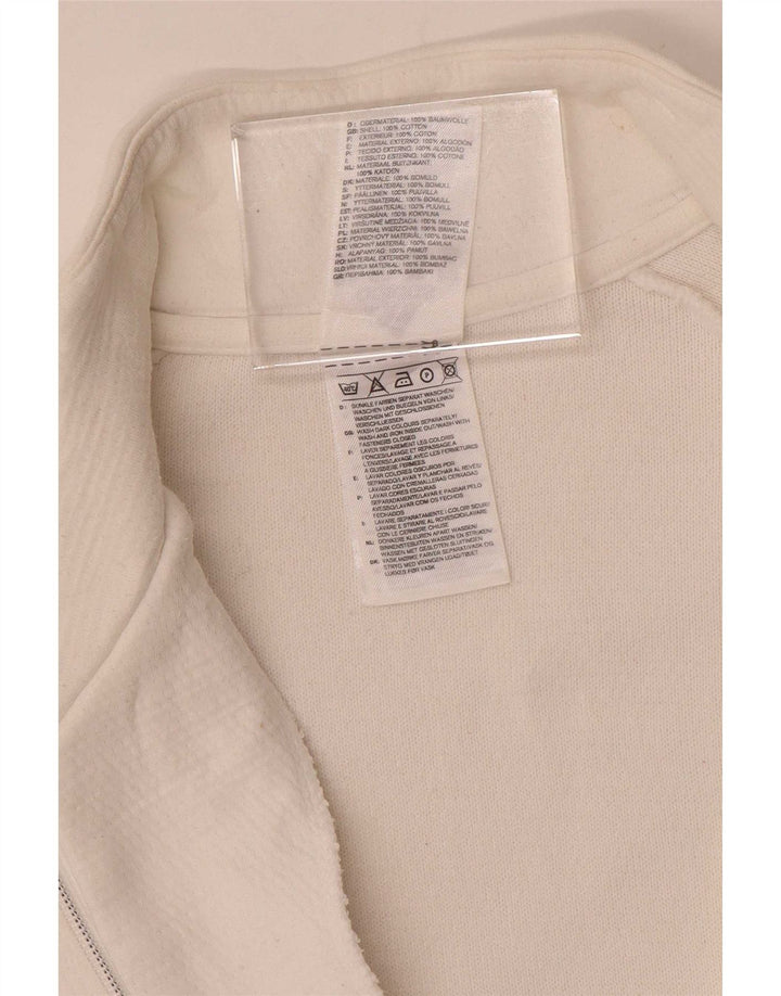 Adidas Veste de survêtement coupe régulière pour femme UK 12 Medium Blanc rayé