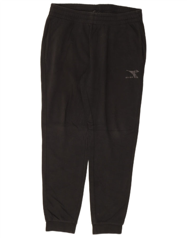 DIADORA Mens Tracksuit Trousers Joggers Medium Black Cotton