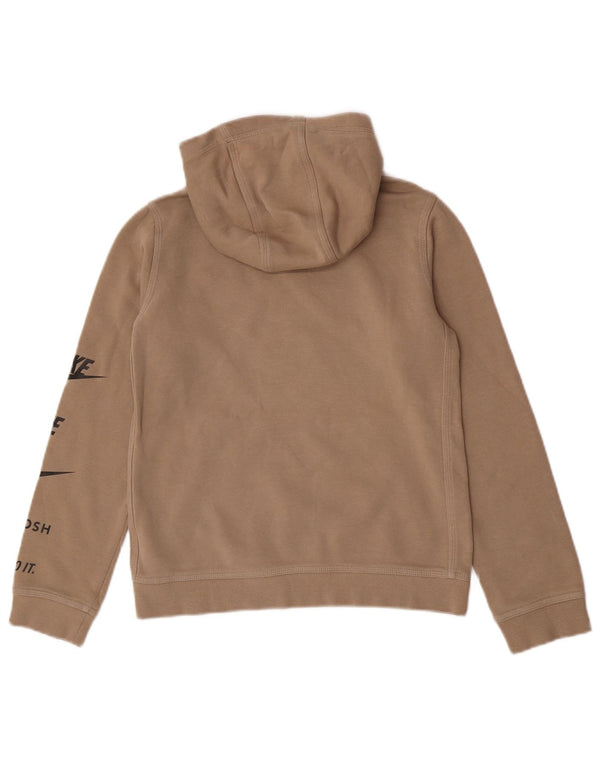 Nike Pull à capuche graphique Swoosh pour garçon 12-13 ans Large Beige Coton