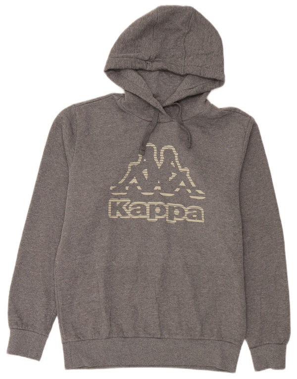 Kappa Pull à capuche graphique coupe ample pour femme UK 14 Gris moyen moucheté