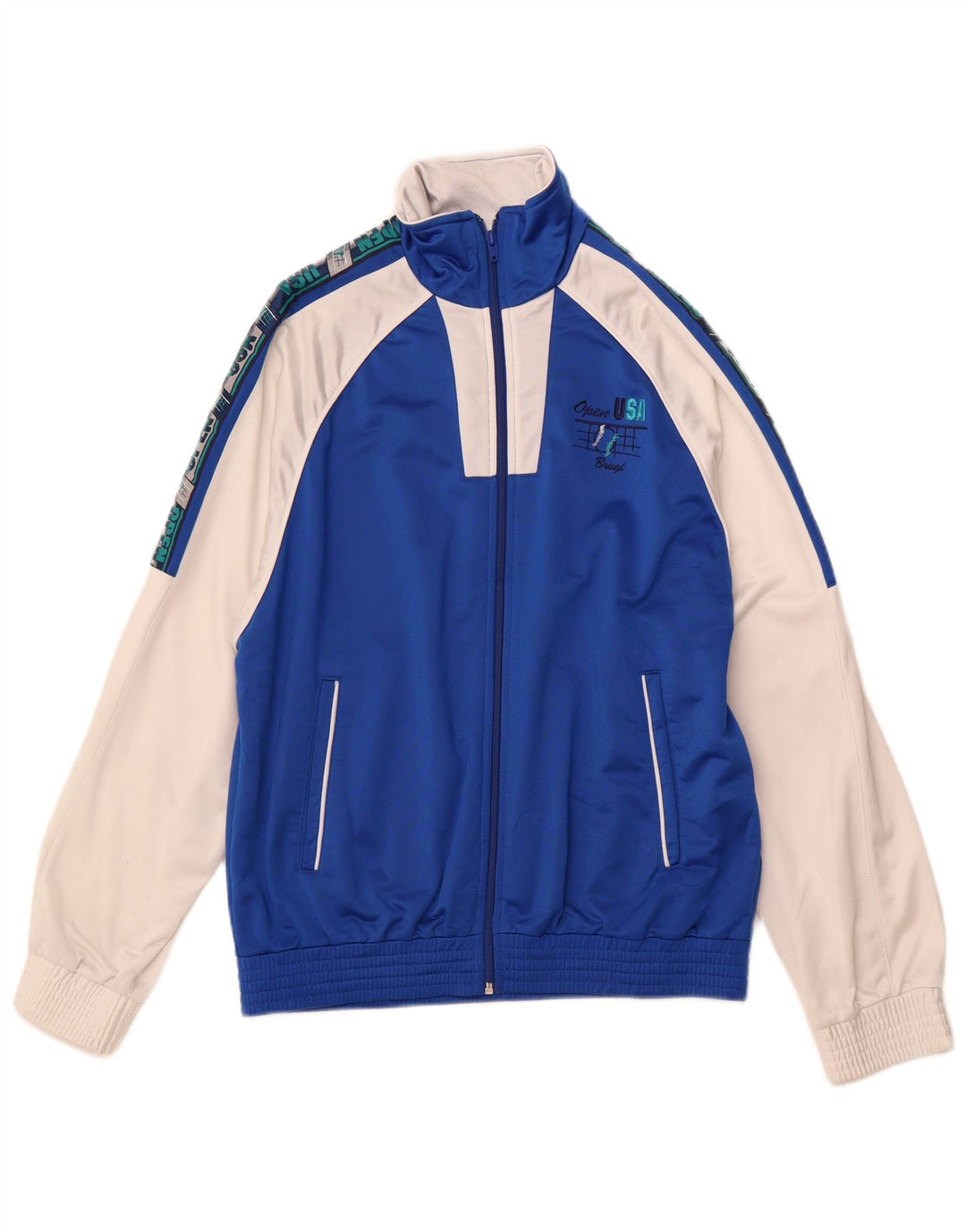 BRUGI Veste de Survêtement USA Graphic Homme IT 48 Bleu Moyen Colourblock
