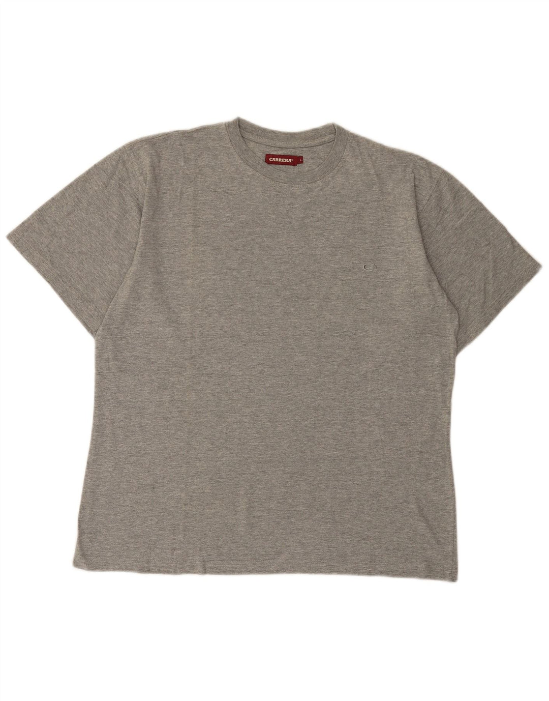 Carrera T-Shirt Femme Top UK 16 Large Gris Moucheté Coton
