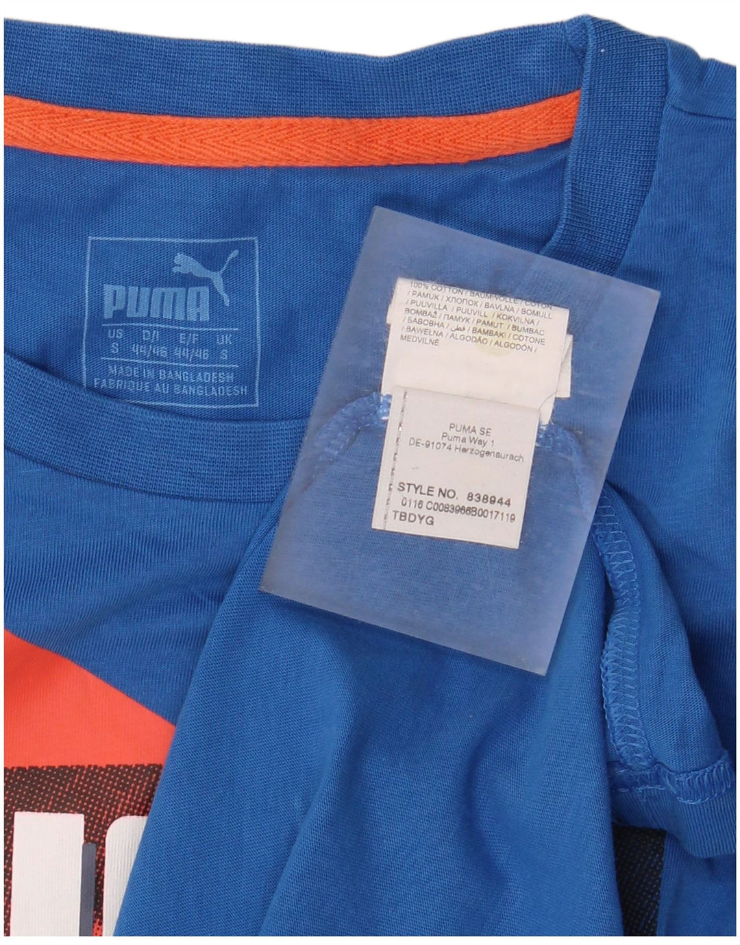 Puma T-Shirt Graphique Homme Petit Bleu Coton