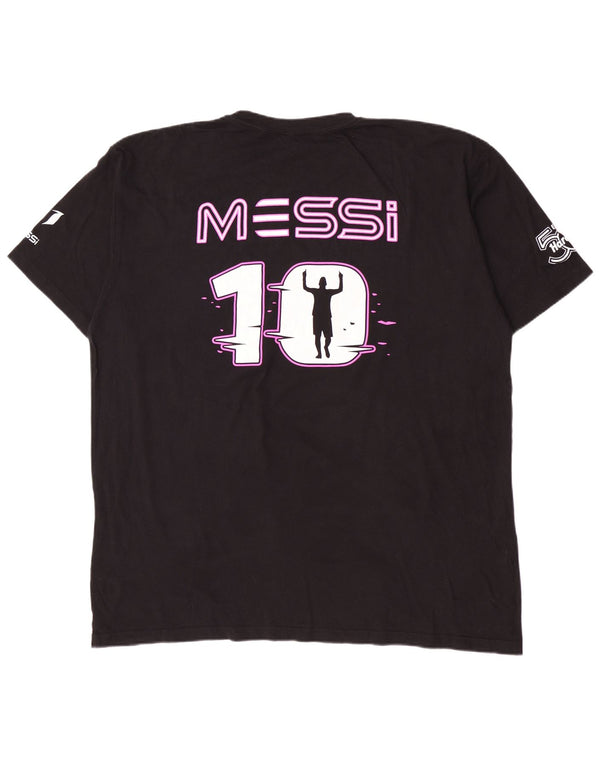 Hard Rock Cafe Hommes MESSI T-Shirt Graphique Haut 2XL Coton Noir