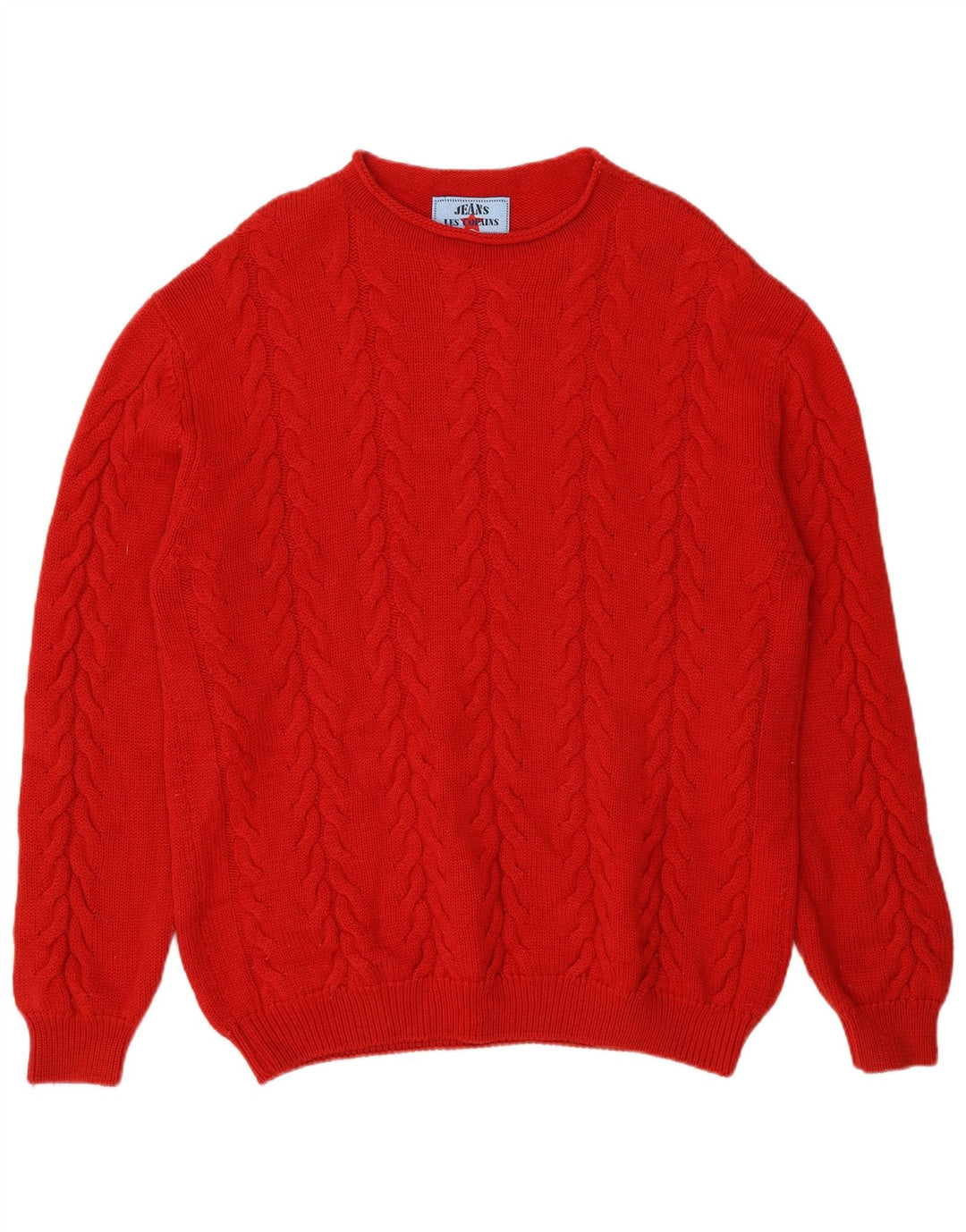 Les Copains Pull Col Roulé Homme IT 52 Large Rouge Laine Vierge