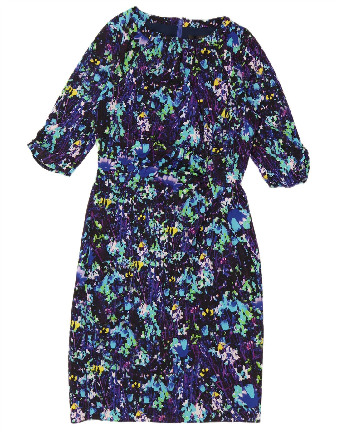 COAST Robe fourreau à motif abstrait pour femme UK 10 Small Multicolore