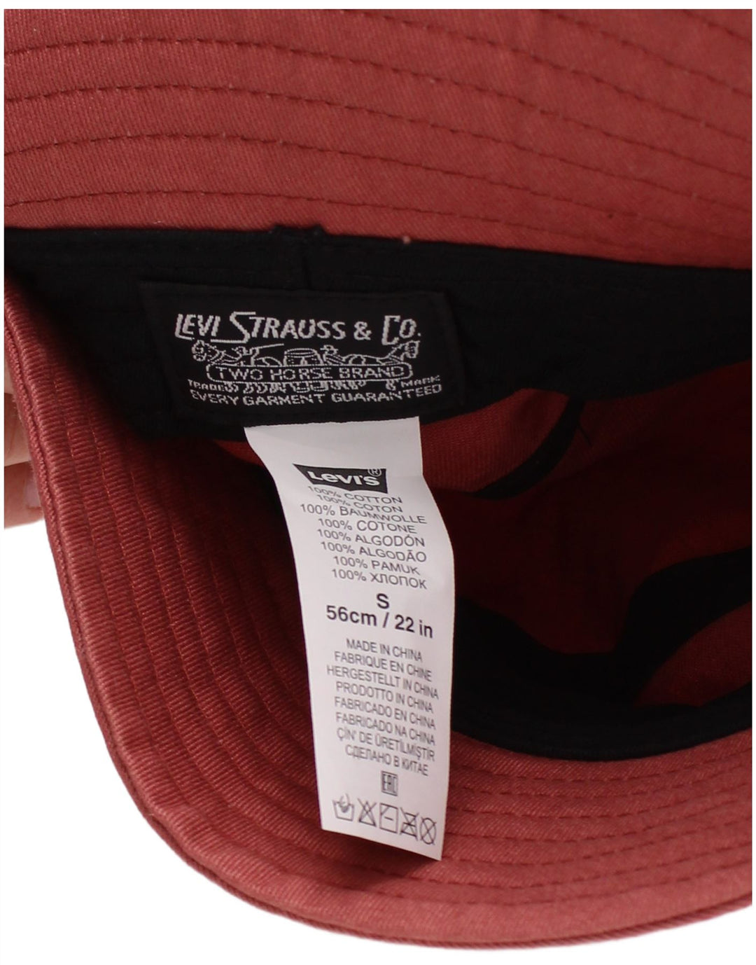 Levi's Chapeau Bob Homme Petit Rouge Coton