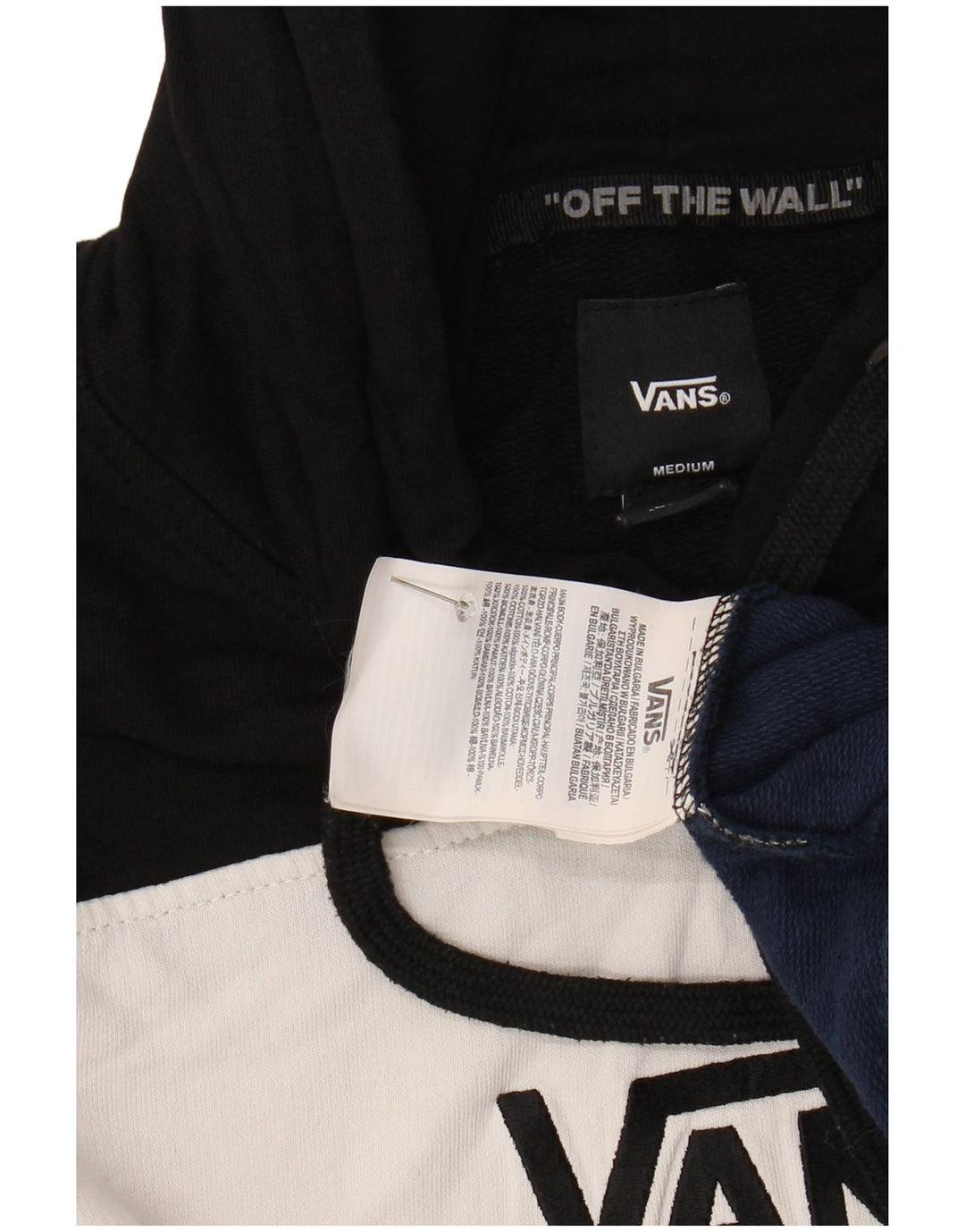 VANS Pull à capuche graphique pour homme en coton color block multicolore moyen