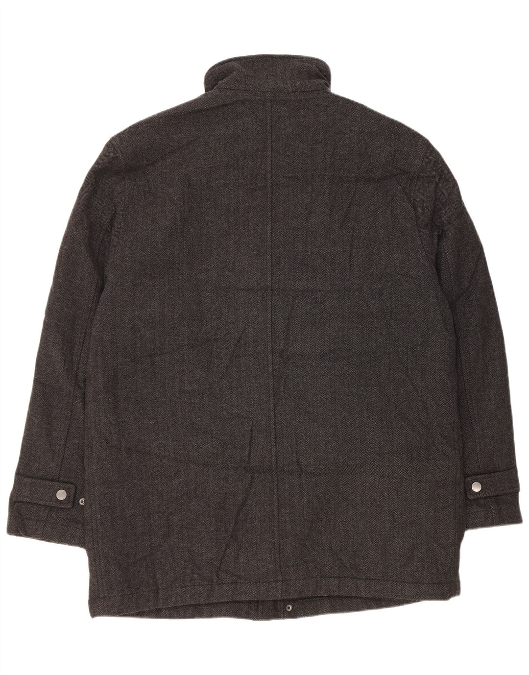 John Lewis Manteau coupe-vent pour homme UK 42 XL Laine à chevrons Gris