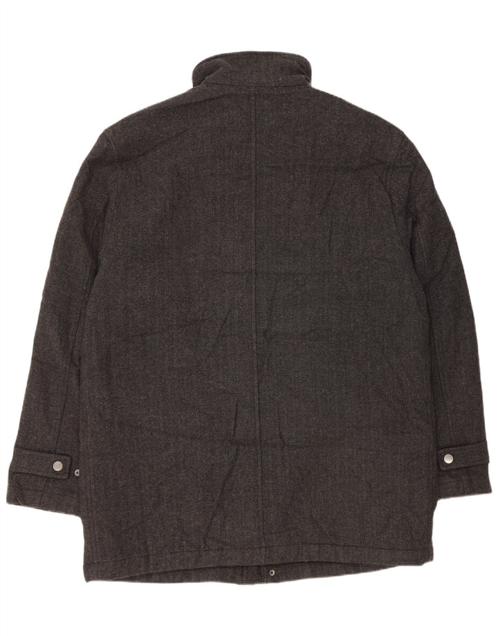 John Lewis Manteau coupe-vent pour homme UK 42 XL Laine à chevrons Gris