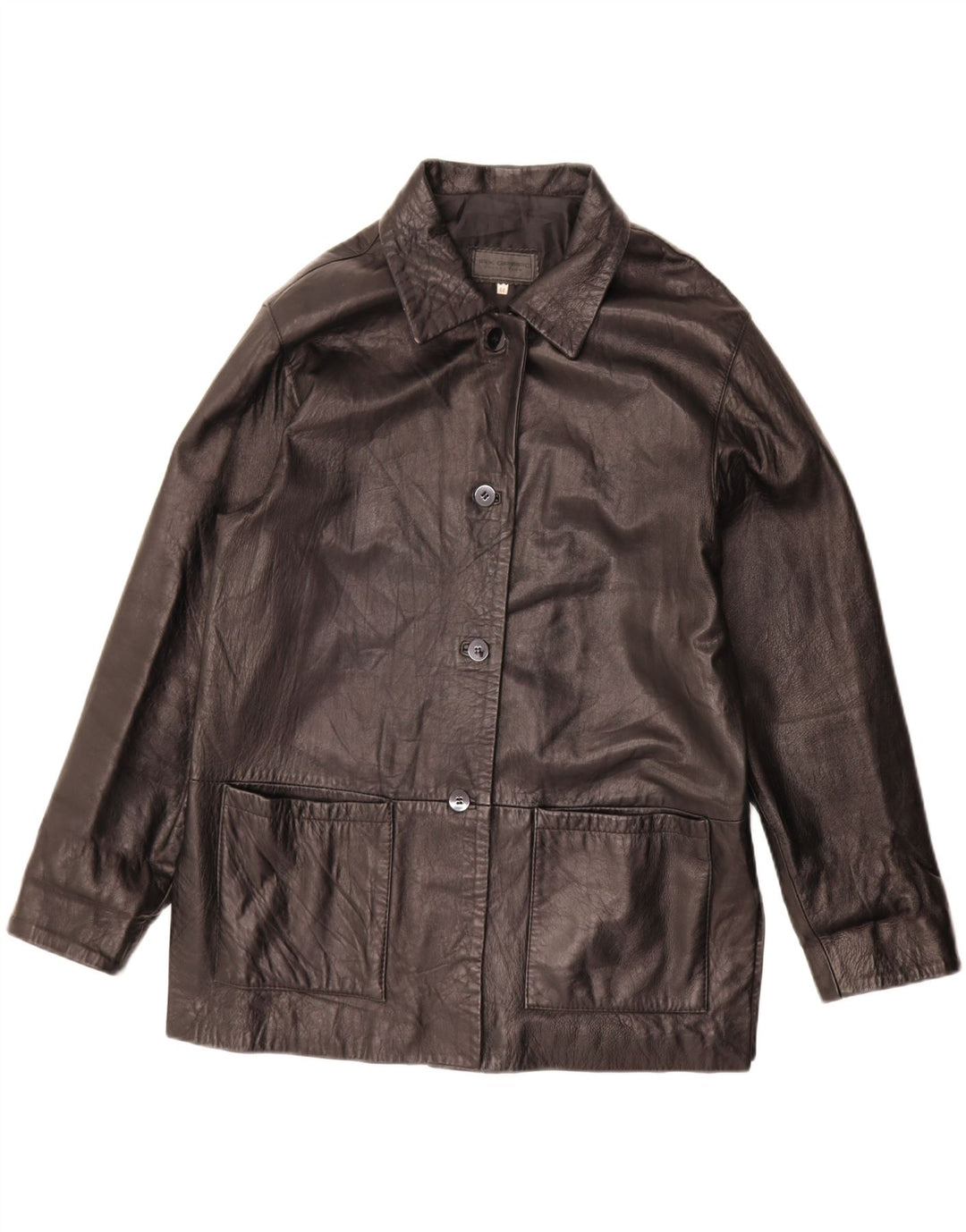 Max Grippo Veste en cuir pour femme EU 44 XL Cuir noir