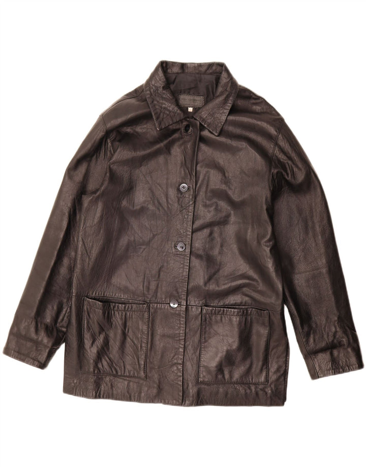 Max Grippo Veste en cuir pour femme EU 44 XL Cuir noir