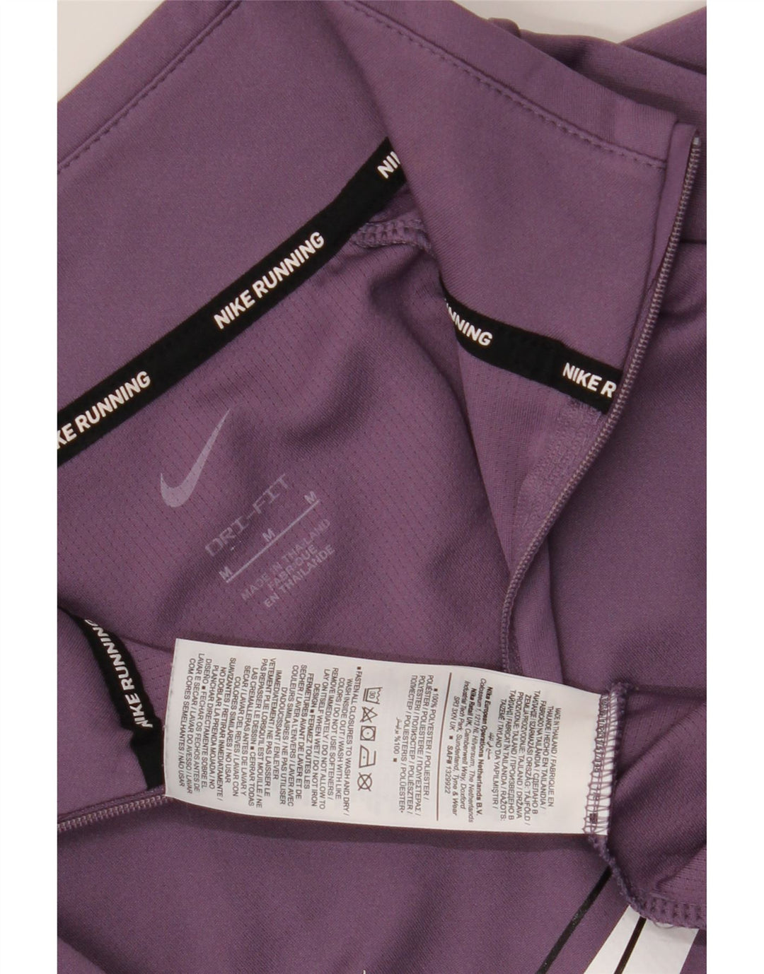 Haut de survêtement Nike Dri Fit Graphic pour femme, violet moyen, UK 14