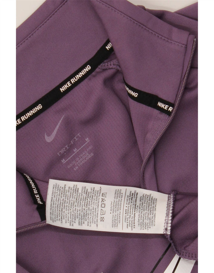 Haut de survêtement Nike Dri Fit Graphic pour femme, violet moyen, UK 14