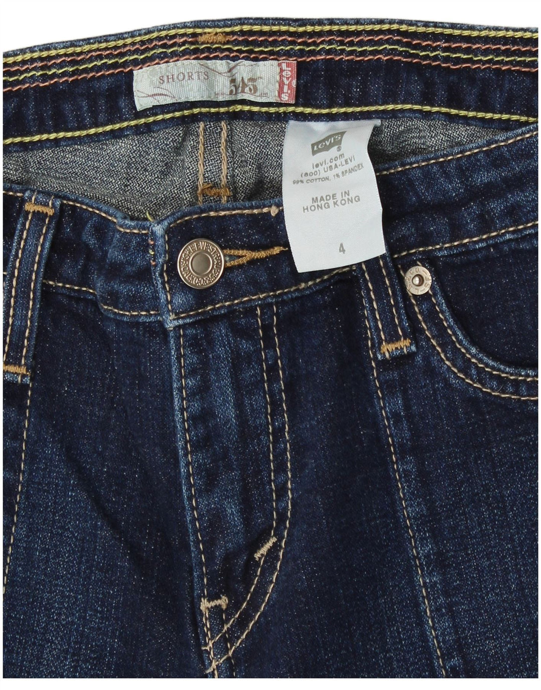Levi's Short en Jean 545 Femme US 4 Small W28 Bleu Marine Coton