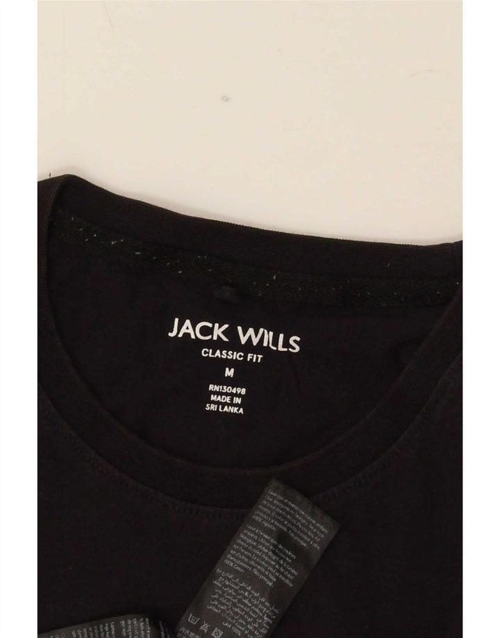 Jack Wills T-shirt coupe classique pour homme en coton noir moyen