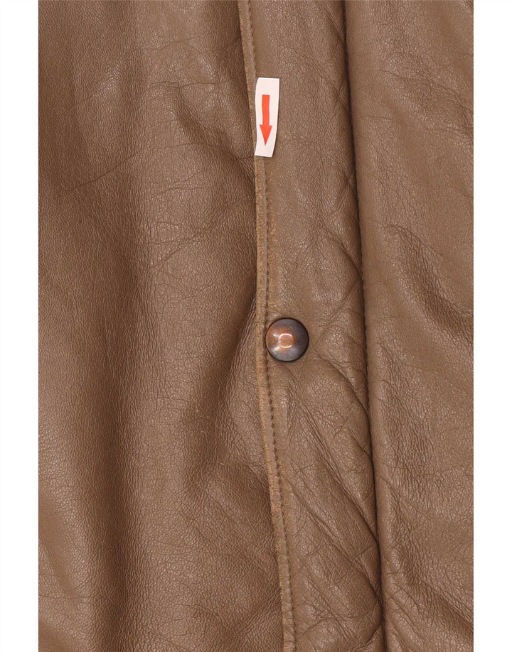 Camox Veste en cuir bomber pour homme UK 38 Marron moyen