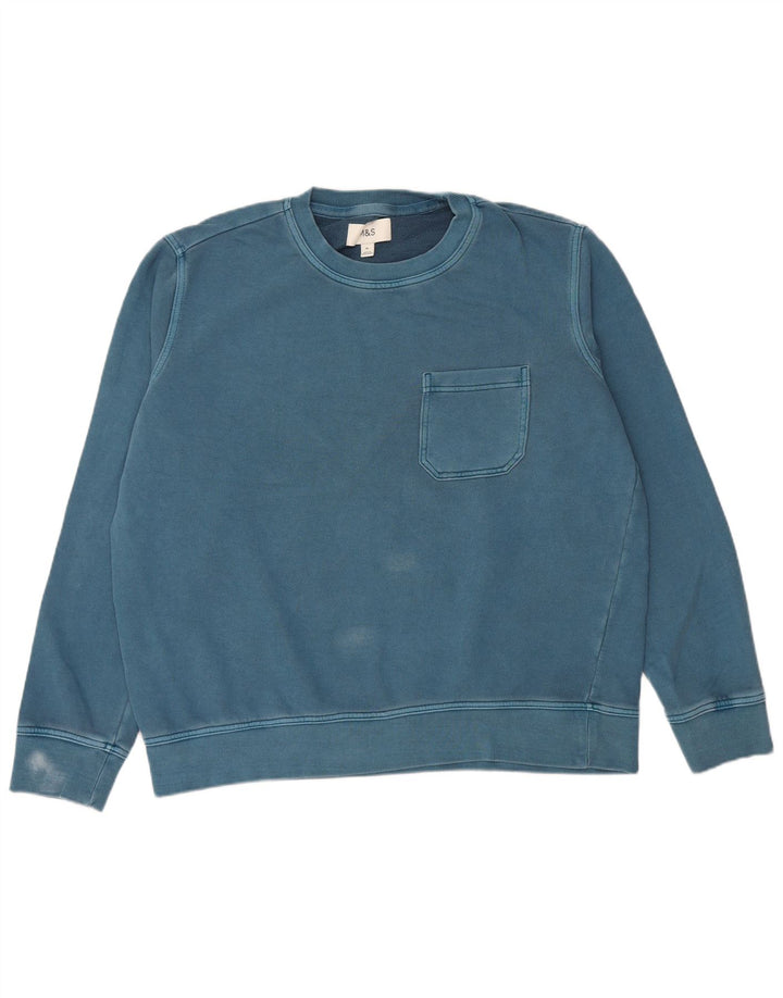 Marks & Spencer Sweat-shirt pour homme XL en coton bleu