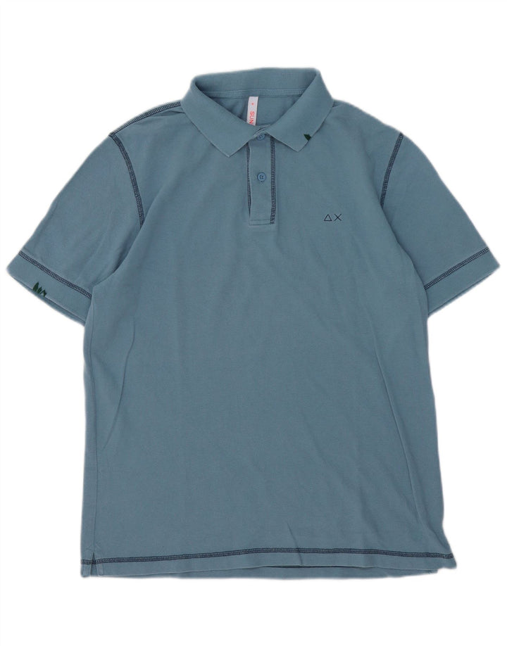 Sun68 Polo Homme Bleu Moyen Coton