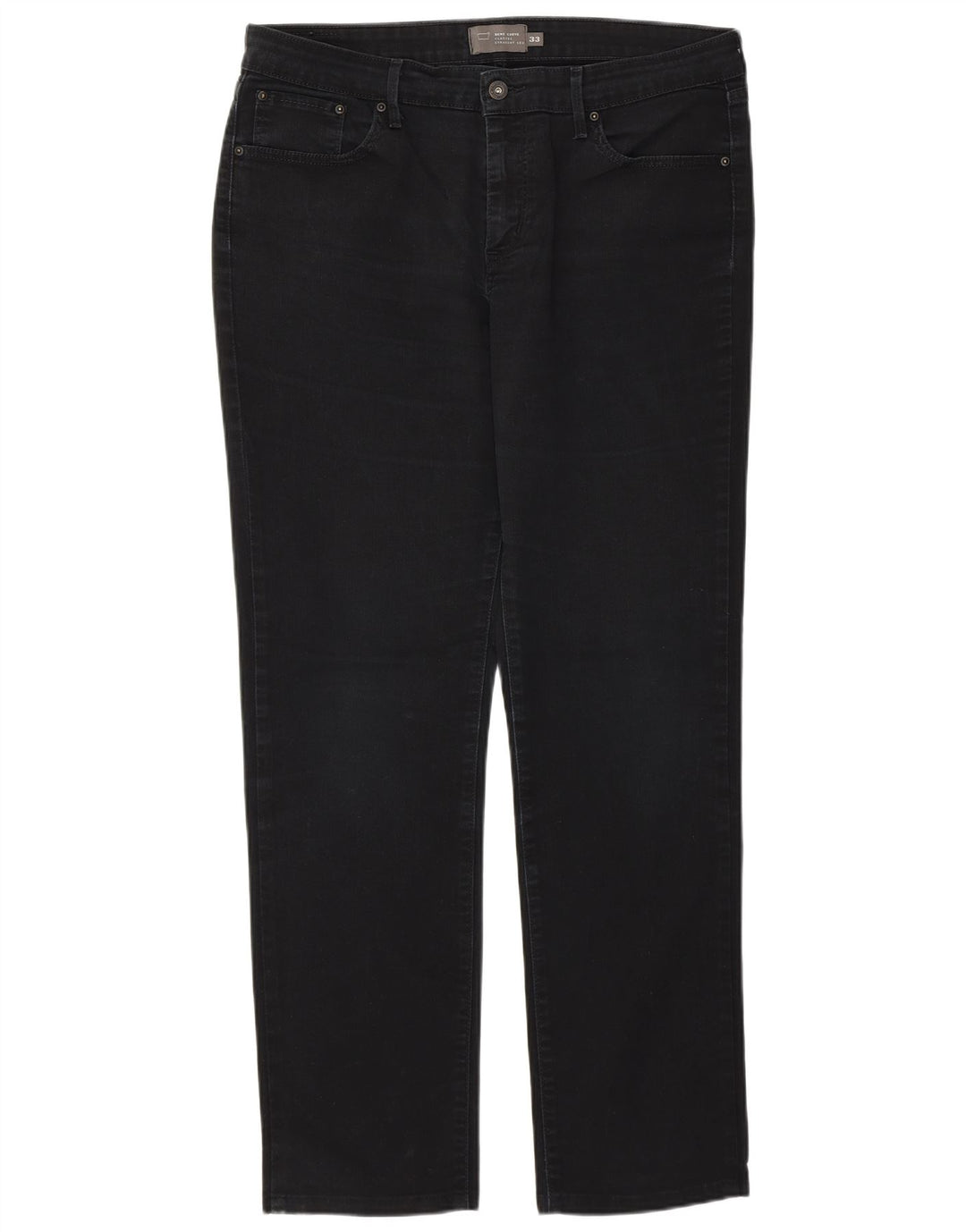 Levi's Jean Droit Demi Curve Coupe Classique Femme Noir W33 L30 Coton