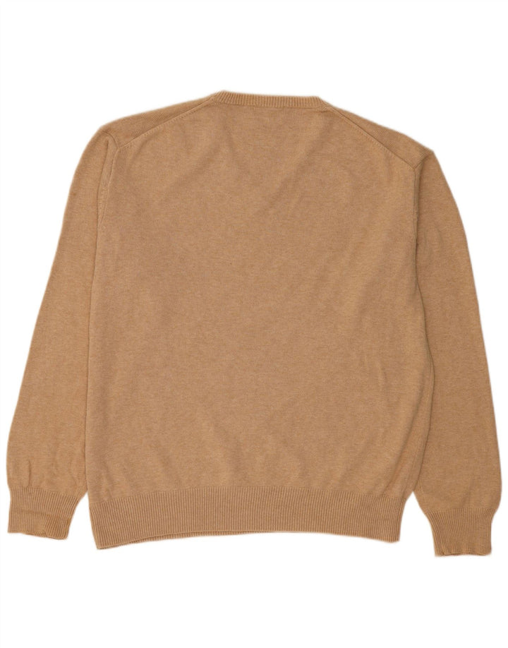 GANT Pull col V Homme XL Beige Coton