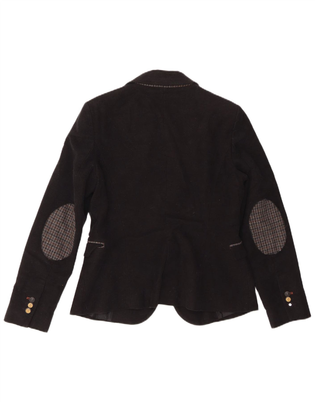 Zara Veste Blazer 1 Bouton Femme UK 14 Grand Coton Noir
