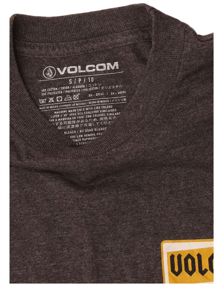 Volcom T-shirt graphique à manches longues pour hommes, petit coton gris