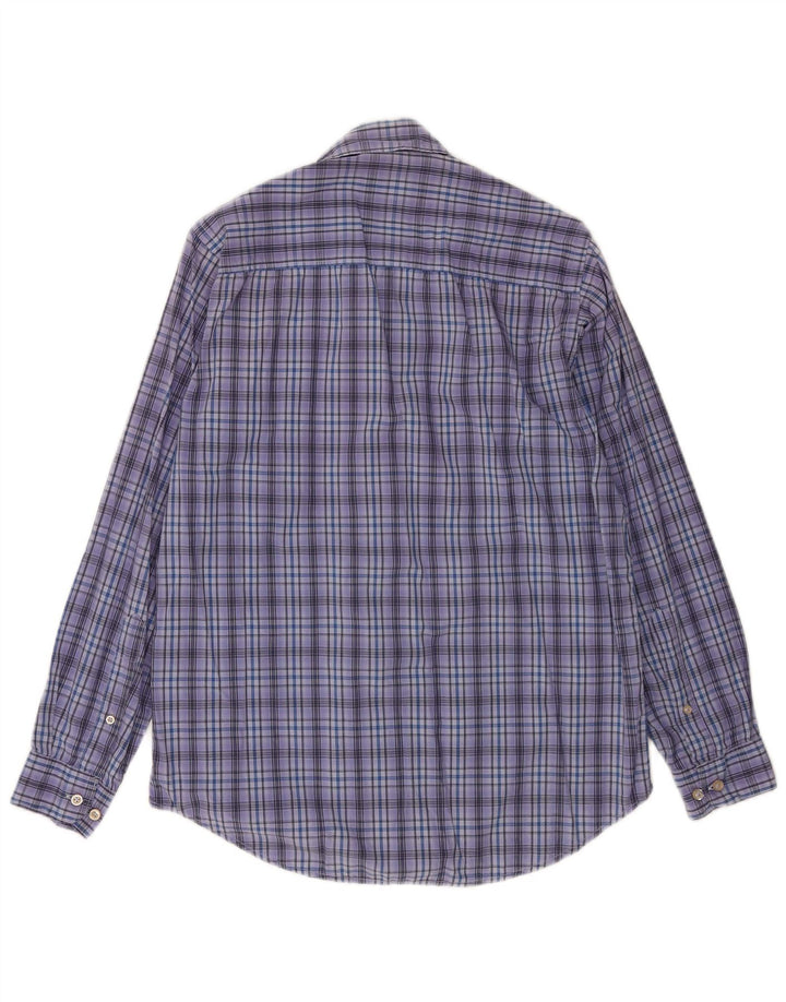 Marlboro Classics Chemise Homme Petit Carreau Bleu Coton