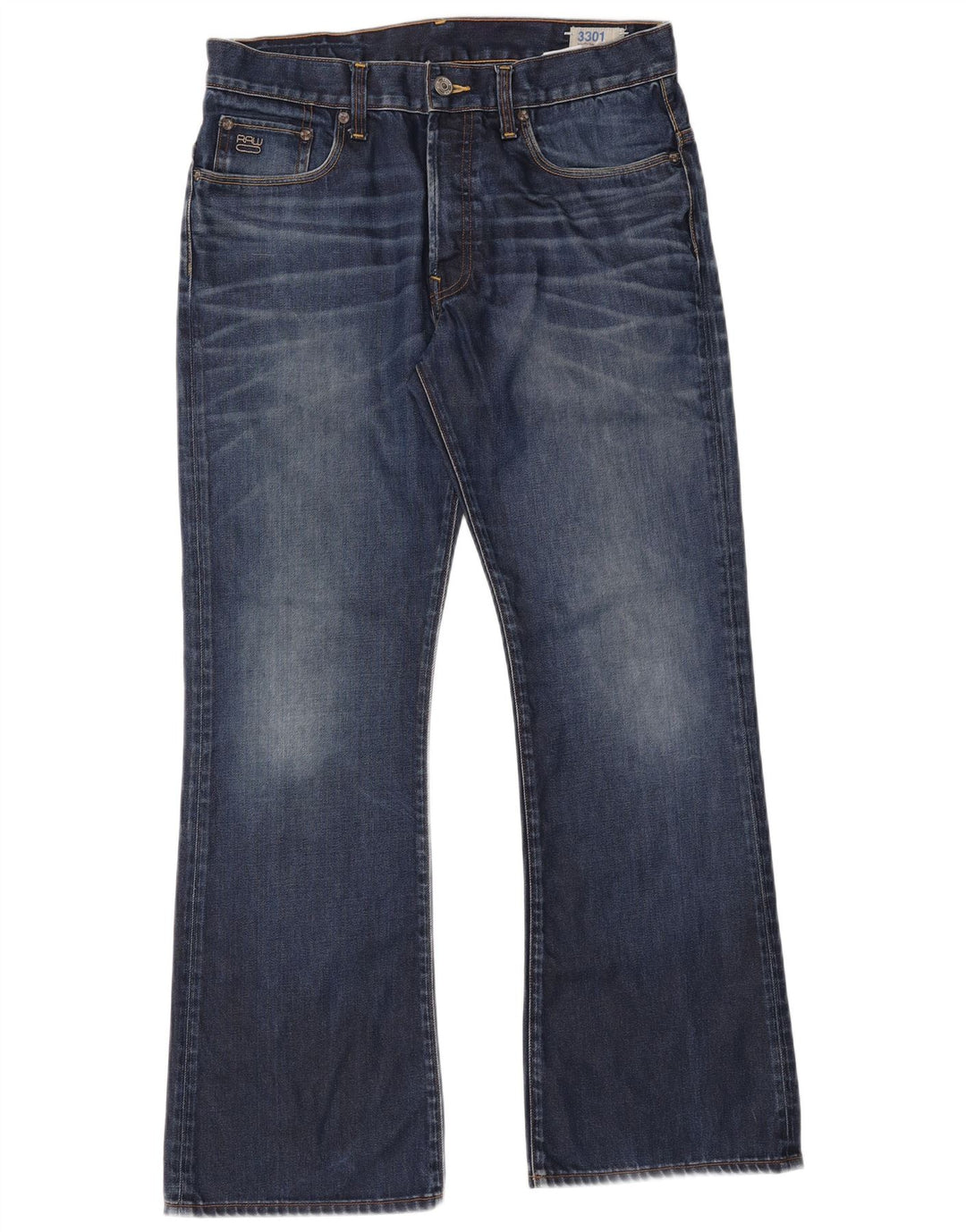 G-Star Jean Bootcut 3301 Homme W34 L32 Bleu Coton