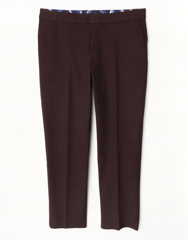 Pantalon Chino Droit Taille Haute Boden Femme UK 18 XL W38 L29 Noir