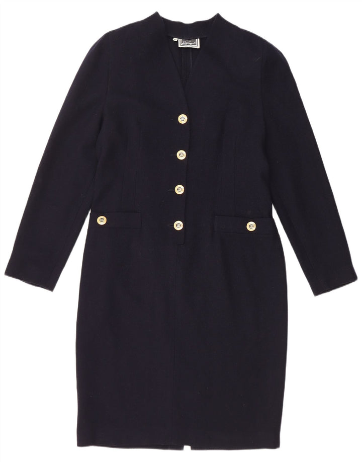 Luisa Spagnoli Robe fourreau à manches longues pour femme IT 46 Large Bleu marine